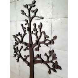 Drzewo - wieszak dekoracyjny (czarny MDF)